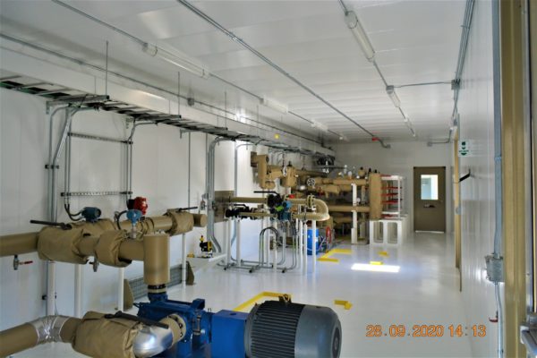 165 gpm Heated Water Solution Mining System with Integrated Boiler and Heat Exchangers